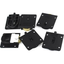 Unique Bargains 3 Set Wardrobe Mount Replacement Plastic Frame Sliding Door Roller Wheel