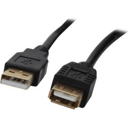 Rosewill RCAB-11007 USB2.0 A Male to A Female Extension Cable, Gold Plated, Black