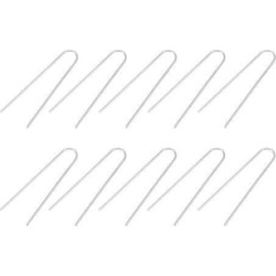 U-Shaped Garden Staples Pegs U Pins 200mm 7.9-inch 3mm Dia Round 10pcs