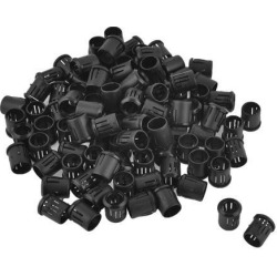 Unique Bargains 100 Pieces Black Plastic 10mm Diameter LED Lamp Casing Holder Support