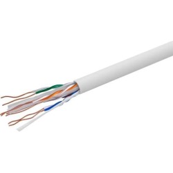 Monoprice Cat6A Ethernet Bulk Cable - Network Internet Cord - Solid, 550Mhz, UTP, CMR, Riser Rated, Pure Bare Copper Wire, 10G, 23AWG, No Logo.