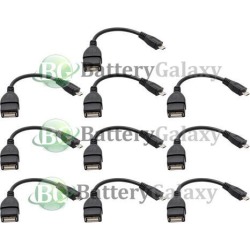 10 USB Micro B to A Adapter Converter OTG Cable for Samsung Galaxy Note 2 3 4 5