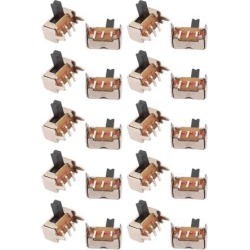 20 Pcs DC 50V 0.5A 2 Position 3P SPDT Micro Slide Latching Switch for Toys