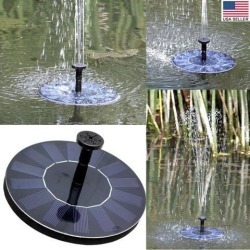 Cute Solar Powered Bird bath Fountain Pump, Free Standing Garden 1.4W Solar Kit