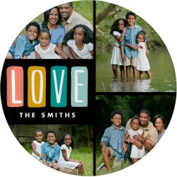 Plates: Colorful Love Plate, 10x10 Plate, Black