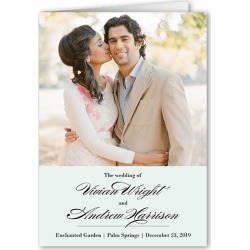 Wedding Program Cards: Grandeur Affair Wedding Program, Blue, 5x7 Folded Program
