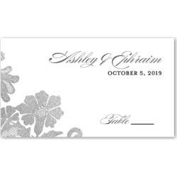 buy  Wedding Place Cards: Luscious Lacing Wedding Place Card, Grey, Placecard cheap online