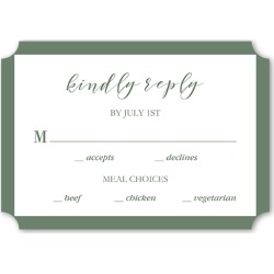 RSVP Cards: Botanical Edge Wedding Response Card, White, Pearl Shimmer Cardstock, Ticket found on Bargain Bro Philippines from shutterfly.com for $2.87