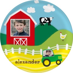 Plates: Farm Fun Plate, 10x10 Plate, Multicolor