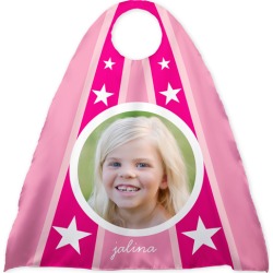 Superhero Stars Pink Kids Cape, Kids Unisex, Size: L