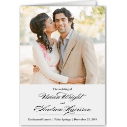 Wedding Program Cards: Grandeur Affair Wedding Program, Grey, 5x7 Folded Program