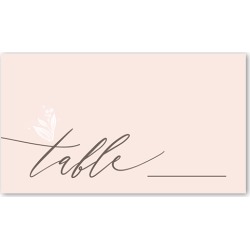 Wedding Place Cards: Garland Bliss Wedding Place Card, Pink, Placecard