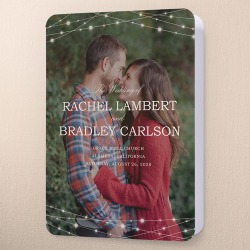 Wedding Program Cards: Glowing Bright Wedding Program, Beige, 5x7 Folded Program