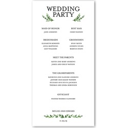 Wedding Program Cards: Serene Love Wedding Program, White, 4x8 Flat Program