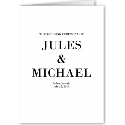 Wedding Program Cards: Enchanted Ending Wedding Program, White, 5x7 Folded Program