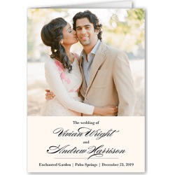 Wedding Program Cards: Grandeur Affair Wedding Program, Beige, 5x7 Folded Program