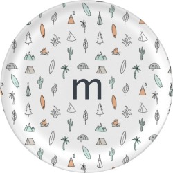 Plates: Adventure Camping Plate, 10x10 Plate, Grey