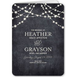 Wedding Program Cards: Glowing Ceremony Wedding Program, Grey, 5x7 Folded Program