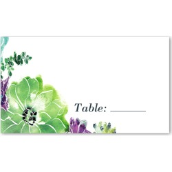buy  Wedding Place Cards: Splendid Succulent Wedding Place Card, Blue, Placecard cheap online
