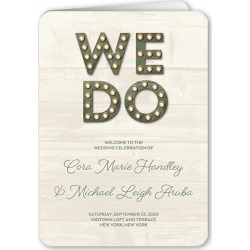 Wedding Program Cards: Rustic Nuptial Wedding Program, Green, 5x7 Folded Program