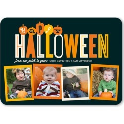 Halloween Cards: Sweet Halloween Halloween Card, Rounded Corners, Black, 5x7 Flat Card