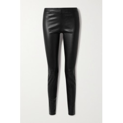 The Row - Moto Leather Leggings - Black