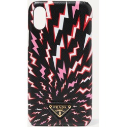 Prada - Printed Textured-leather Iphone X/ Xs Case - Black