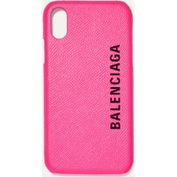 Balenciaga - Printed Textured-leather Iphone X Case - Pink