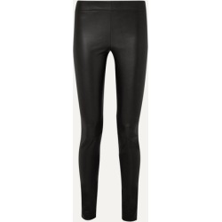 The Row - Moto Stretch-leather Leggings - Black