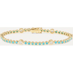 Jennifer Meyer - 18-karat Gold, Diamond And Turquoise Bracelet - one size