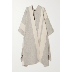 Joseph - Striped Wool-blend Cape - Gray