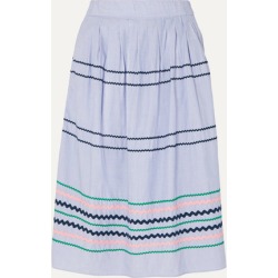 J.Crew - Summerstorm Striped Cotton-poplin Skirt - Blue