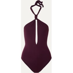Eres - Poker Score Cutout Halterneck Swimsuit - Grape