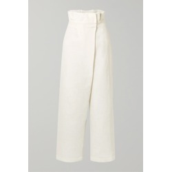Mara Hoffman - + Net Sustain Nikko Wrap-effect High-rise Wide-leg Pants - White