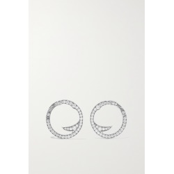 STEPHEN WEBSTER - + Net Sustain Thorn Stem 18-karat Recycled White Gold Diamond Earrings - one size