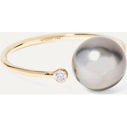 Mizuki - 14-karat Gold, Pearl And Diamond Ring - 6