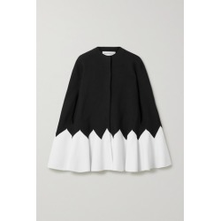 Alexander McQueen - Two-tone Wool-blend Cape - Black