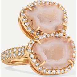 Kimberly McDonald - + Net Sustain 18-karat Rose Gold Geode And Diamond Ring - 6 1/2