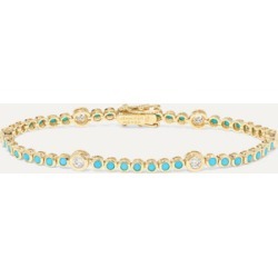 Jennifer Meyer - 18-karat Gold, Diamond And Turquoise Bracelet
