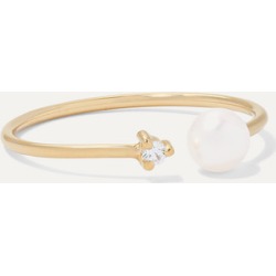 Mizuki - 14-karat Gold, Pearl And Diamond Ring - 5