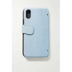 The Case Factory - Lizard-effect Leather Iphone X/xs Case - Sky blue