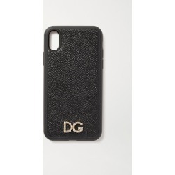 Dolce & Gabbana - Crystal-embellished Textured-leather Iphone Xr Case - Black