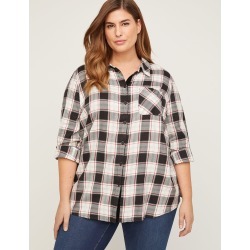 Snow Day Flannel Buttonfront Top