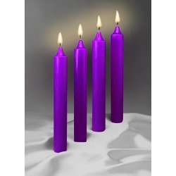 Advent Candles 12 X 1 1/2 - 51% Beeswax 4 Purple (Box)