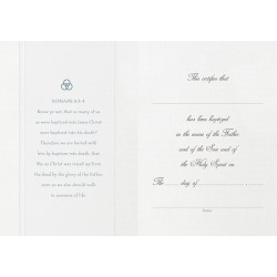Parchment Paper Folded Baptism Certificate