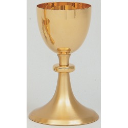 Koleys K390 Chalice Satin with Base Plate 8 3/4x 4 - 24K Gold Plated