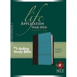 Life Application Study Bible New Living Translation Personal Size - Tutone Dark Brown/Teal