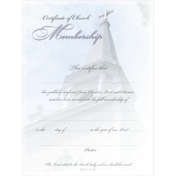 Certificate of Membership Acts 2:47 Package of 6 - 8 1/2'' x 11''