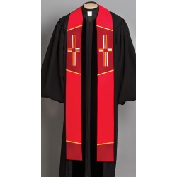 Trinity Cross Stole - 5 x 110", Available in Five Liturgical Colors"