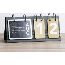 Metal Desktop Flip Calendar- Blessed